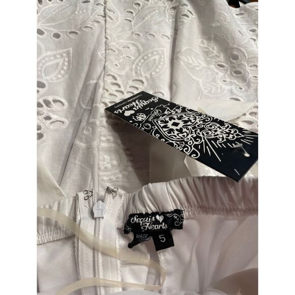 NWT White Strapless Dress by Sequin Hearts Jr Size‎ 5 - Picture 6 of 7